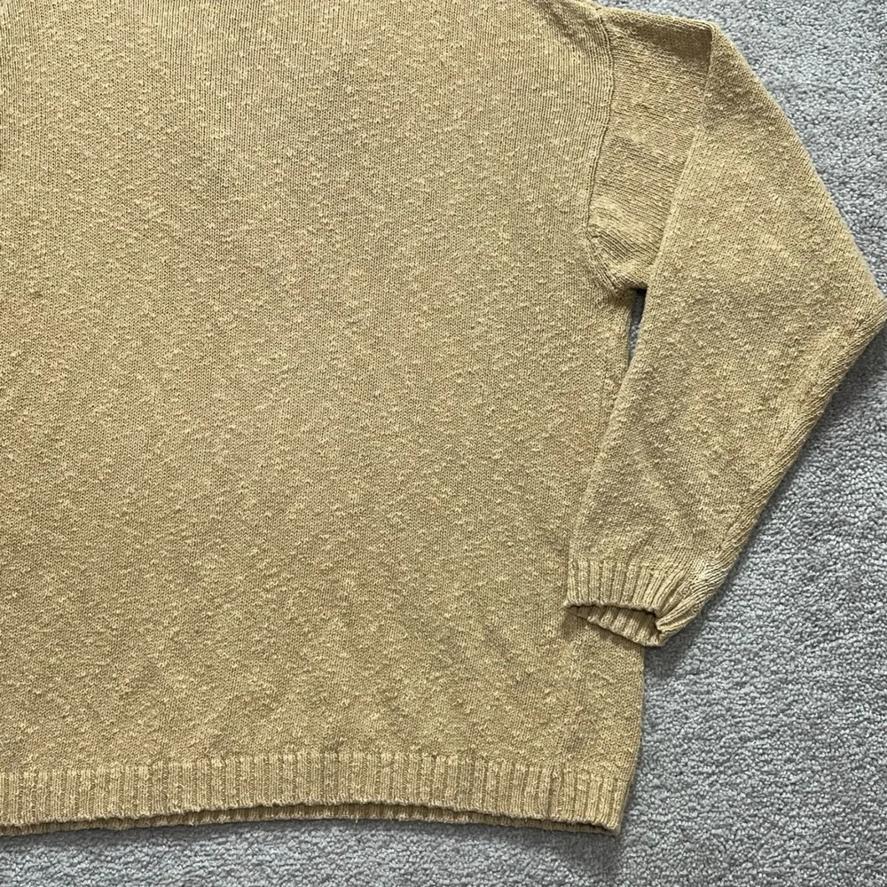 Banana Republic Sweater Men's‎ Large Beige Dad 1/4 Zip Long Sleeves Pullover